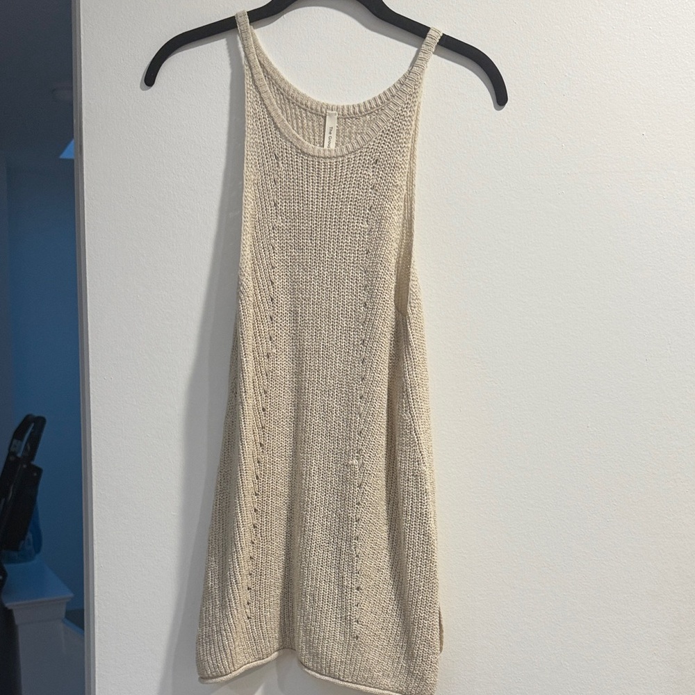 Aritzia Cream Knit Tank Top